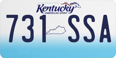 KY license plate 731SSA