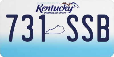 KY license plate 731SSB