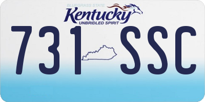 KY license plate 731SSC