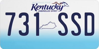 KY license plate 731SSD