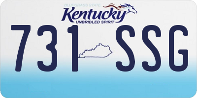 KY license plate 731SSG