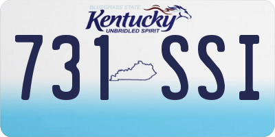 KY license plate 731SSI