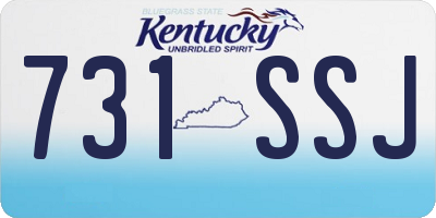 KY license plate 731SSJ