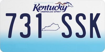 KY license plate 731SSK