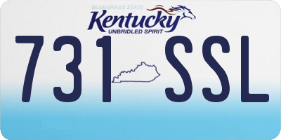 KY license plate 731SSL