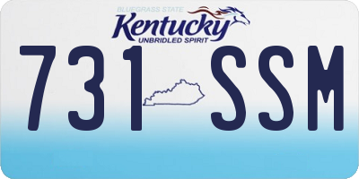 KY license plate 731SSM