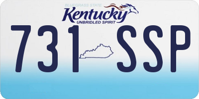 KY license plate 731SSP