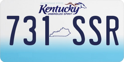 KY license plate 731SSR