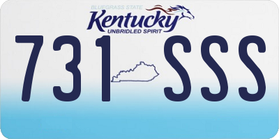 KY license plate 731SSS