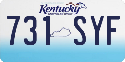 KY license plate 731SYF