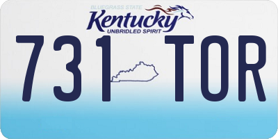 KY license plate 731TOR