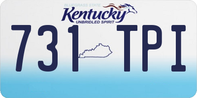 KY license plate 731TPI