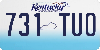 KY license plate 731TUO