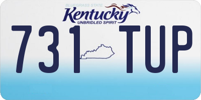 KY license plate 731TUP