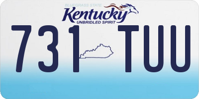 KY license plate 731TUU