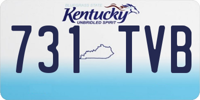 KY license plate 731TVB