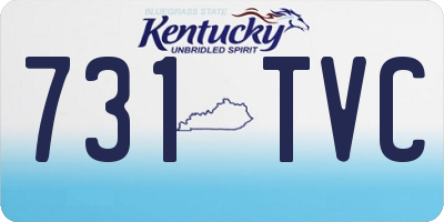 KY license plate 731TVC