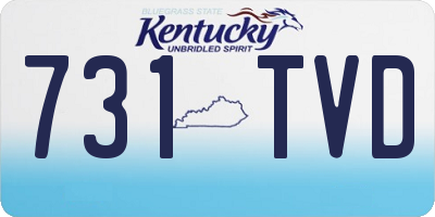 KY license plate 731TVD