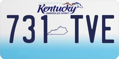 KY license plate 731TVE