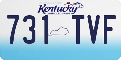 KY license plate 731TVF