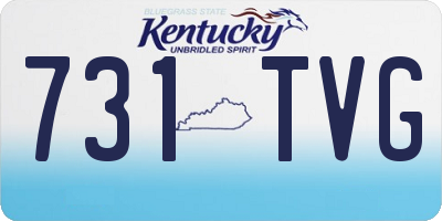 KY license plate 731TVG