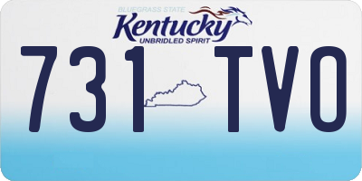 KY license plate 731TVO