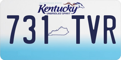 KY license plate 731TVR