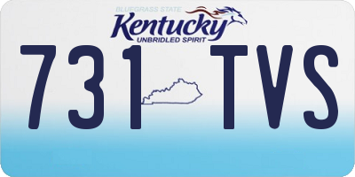 KY license plate 731TVS