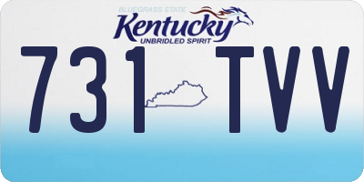 KY license plate 731TVV