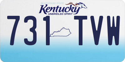 KY license plate 731TVW