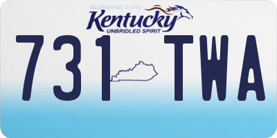 KY license plate 731TWA