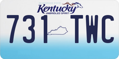 KY license plate 731TWC