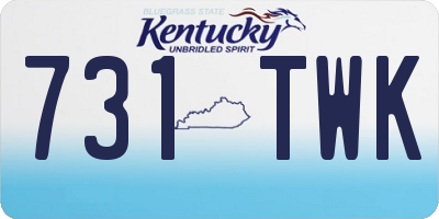 KY license plate 731TWK