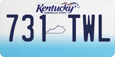 KY license plate 731TWL