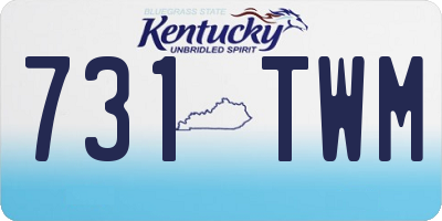 KY license plate 731TWM