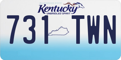 KY license plate 731TWN