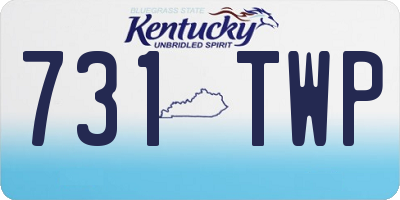 KY license plate 731TWP