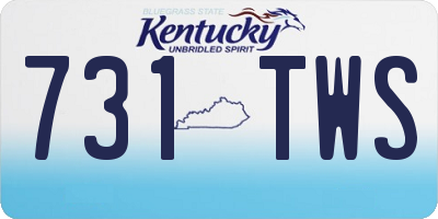 KY license plate 731TWS