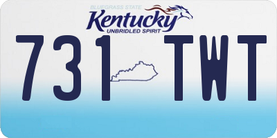 KY license plate 731TWT