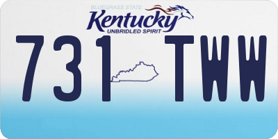 KY license plate 731TWW
