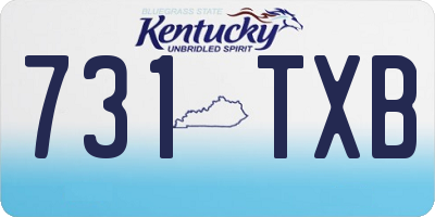KY license plate 731TXB