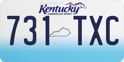 KY license plate 731TXC