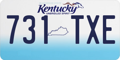 KY license plate 731TXE
