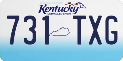 KY license plate 731TXG