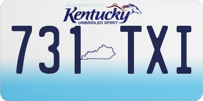 KY license plate 731TXI