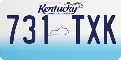 KY license plate 731TXK