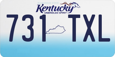 KY license plate 731TXL