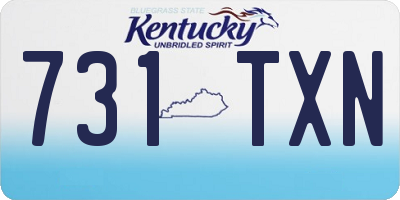 KY license plate 731TXN
