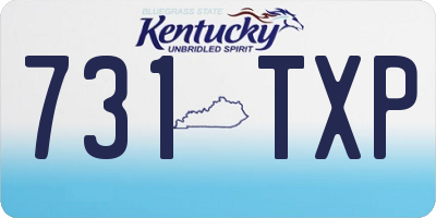 KY license plate 731TXP