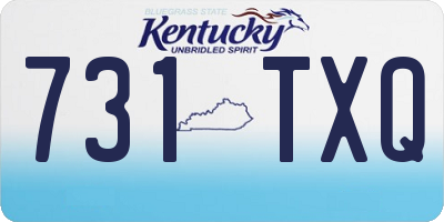 KY license plate 731TXQ